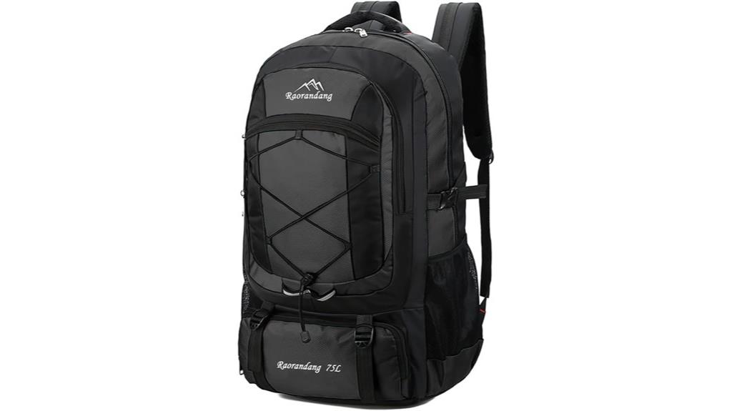 waterproof 75l hiking backpack