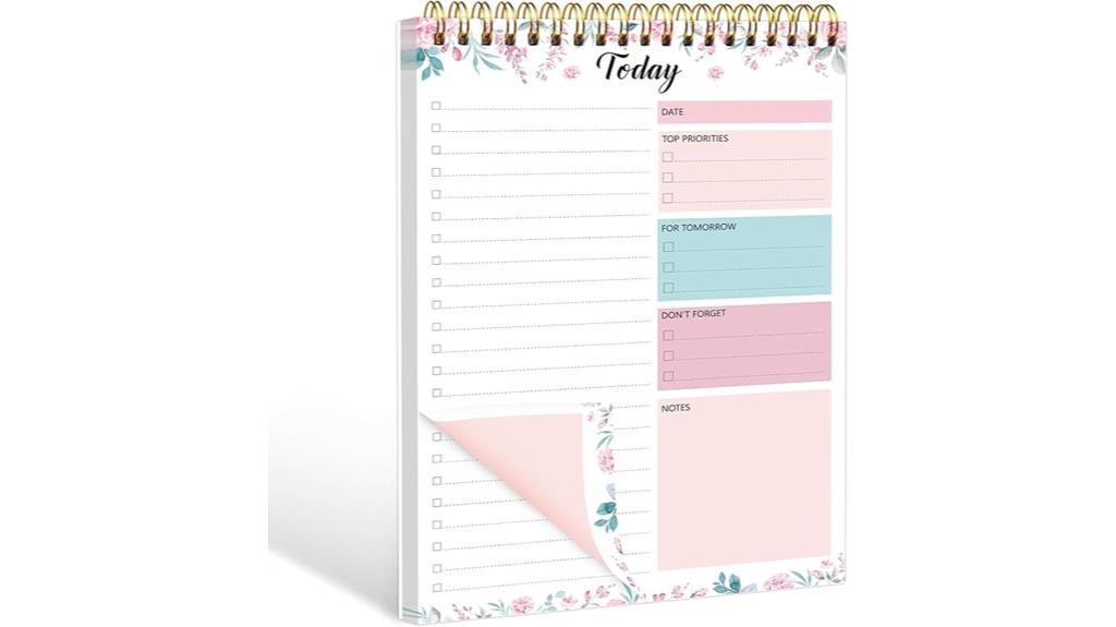 weekly planner with tabs