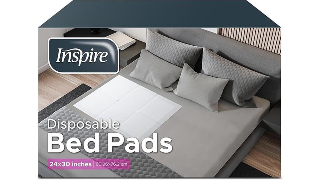 white disposable underpads