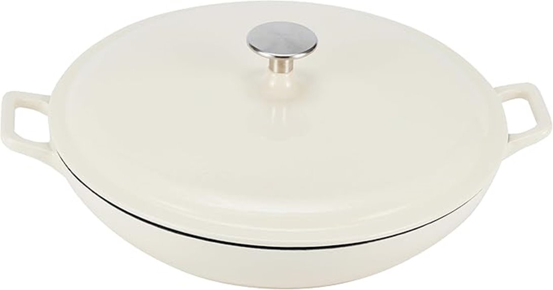 white enameled cast iron