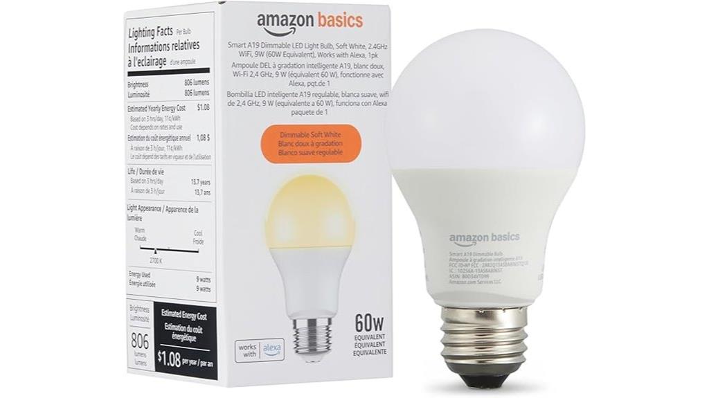 wi fi dimmable led bulb