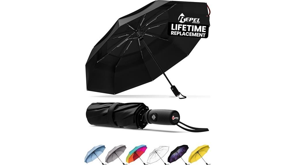 wind resistant travel umbrella