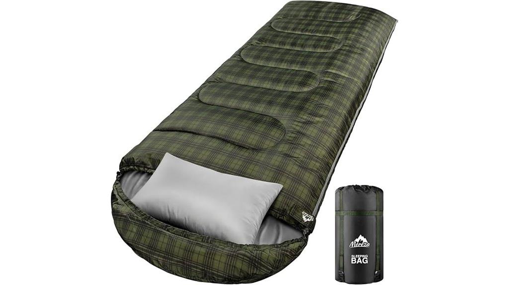 winter sleeping bag with pillow