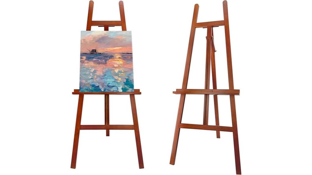 wooden painting sign easel