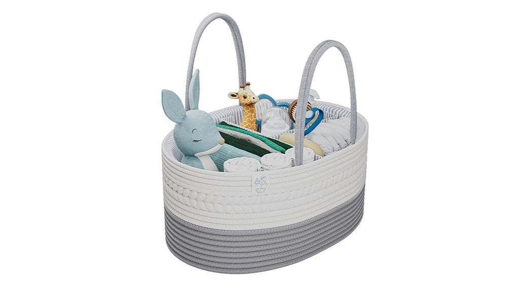 woven diaper caddy basket