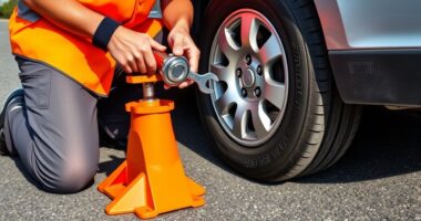 replace tire carefully step by step