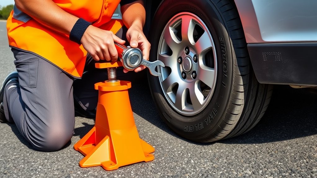 replace tire carefully step by step