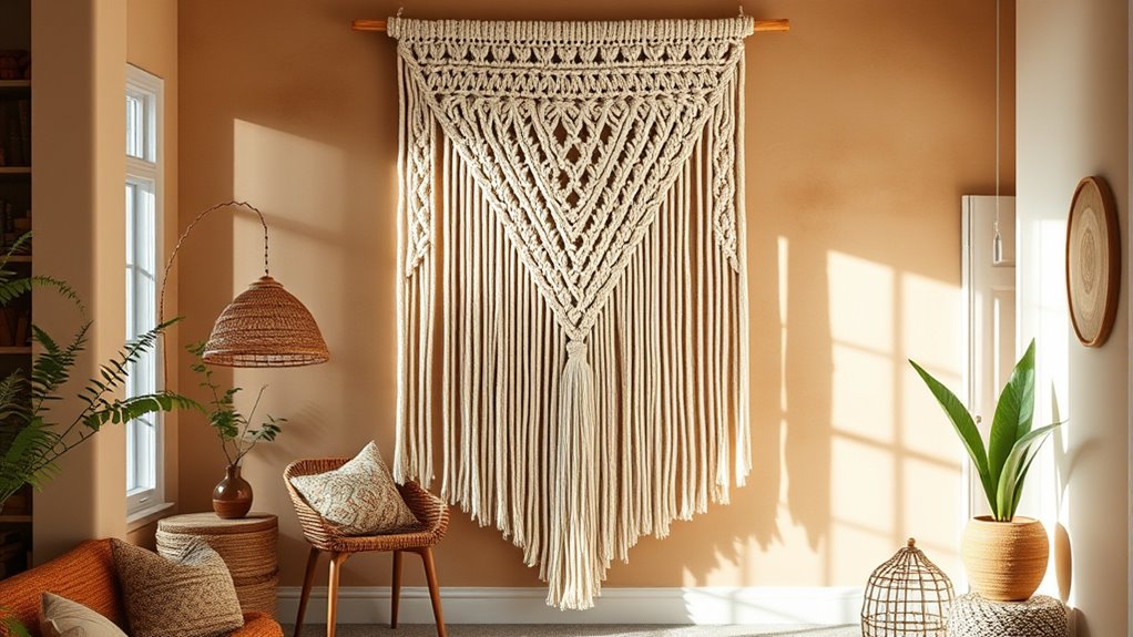 boho macram wall decor
