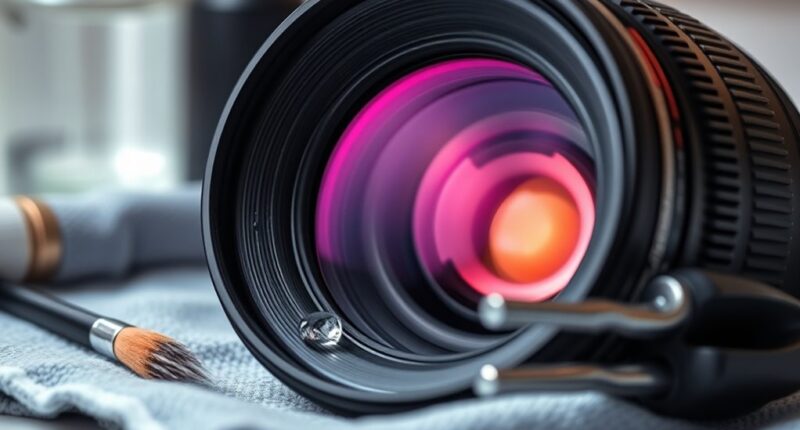 proper lens cleaning and upkeep