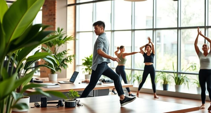 stay active with standing desks