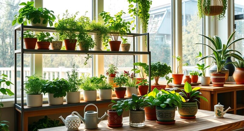 year round indoor herb gardening
