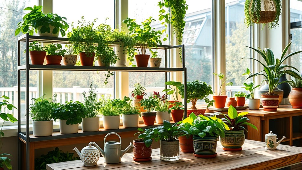 year round indoor herb gardening