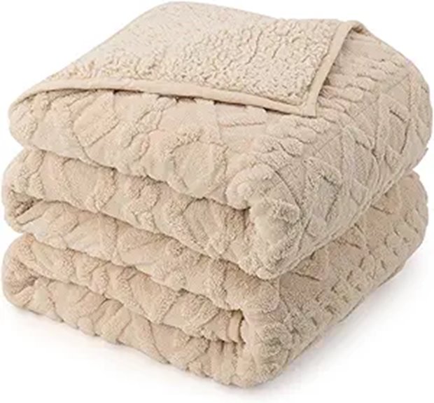 Weighted Queen Size Blanket 15lbs Cozy Sherpa Comfort