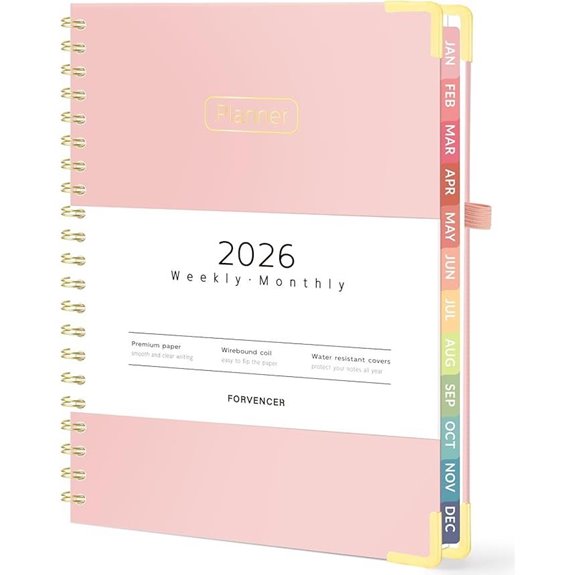 Forvencer 2026 Planner Hardcover Weekly/Monthly Organizer