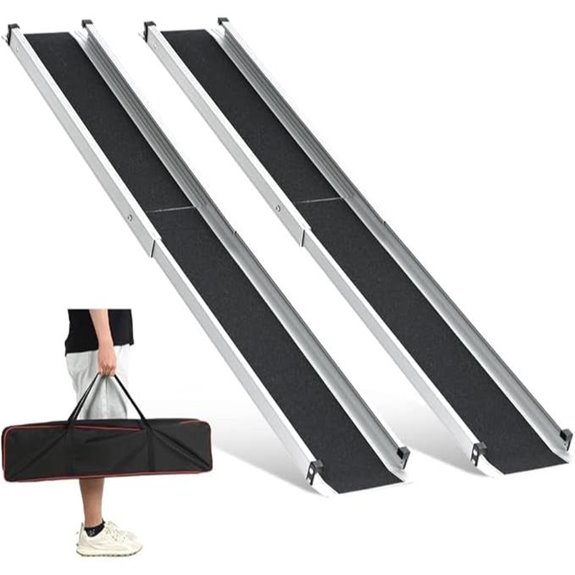 Gardhom Adjustable Telescopic Wheelchair Ramp (7ft)