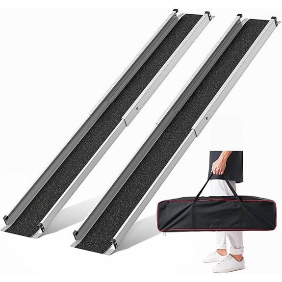 Adjustable 7ft Portable Wheelchair Ramps (2 Pack)