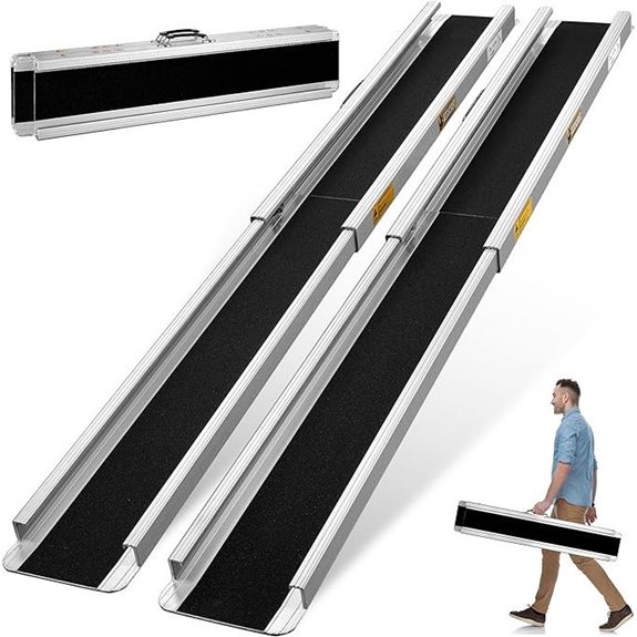 Adjustable 7FT Wheelchair Ramps 2 Pack