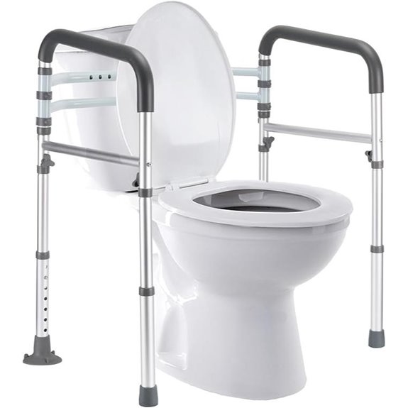 adjustable elderly toilet safety rails