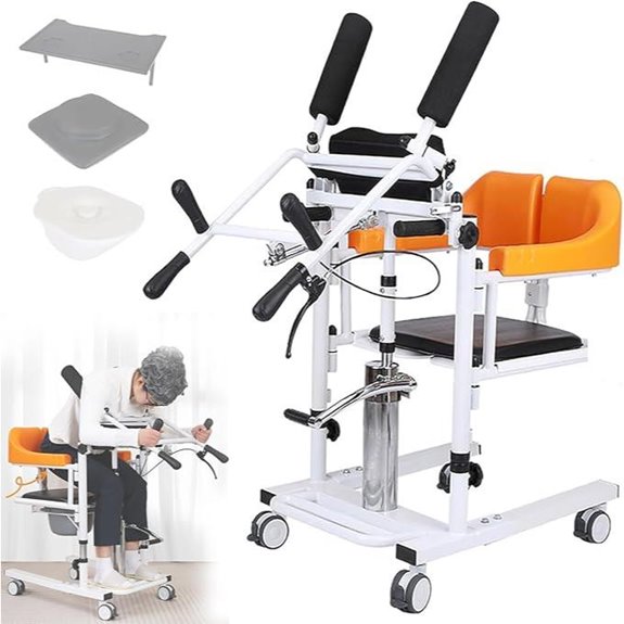 Hydraulic Patient Lift Transfer Chair with Adjustable Height