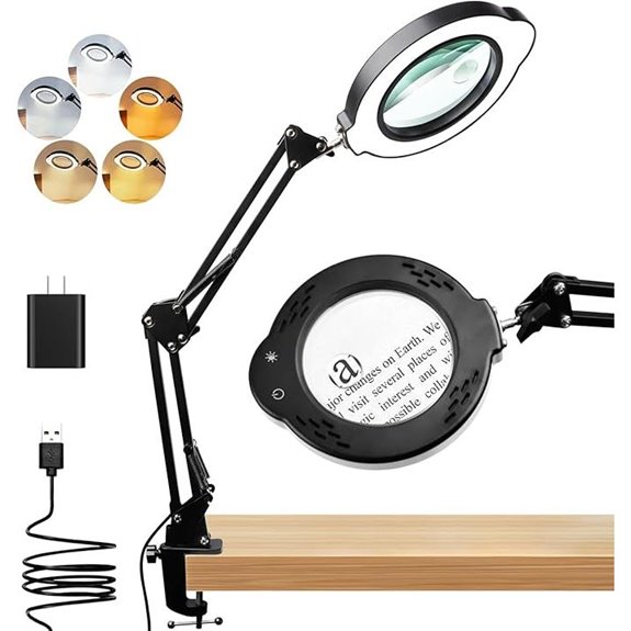 10X-30X LED Magnifying Lamp with Clamp