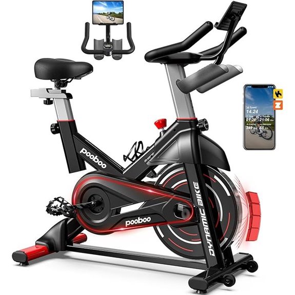 Pooboo Adjustable Magnetic Indoor Exercise Bike