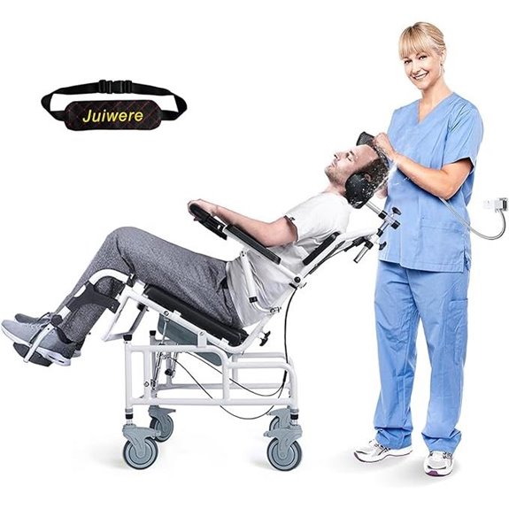 Reclining Shower Chair with Soft Seat and Carrying Capacity