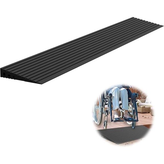 Adjustable Rubber Threshold Ramp for Doorways and Curb