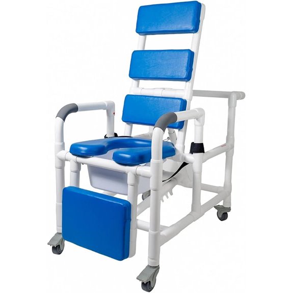 Reclining Rolling Shower Chair with Wheels