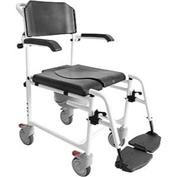 KMINA Adjustable Shower Chair with Wheels PRO Model