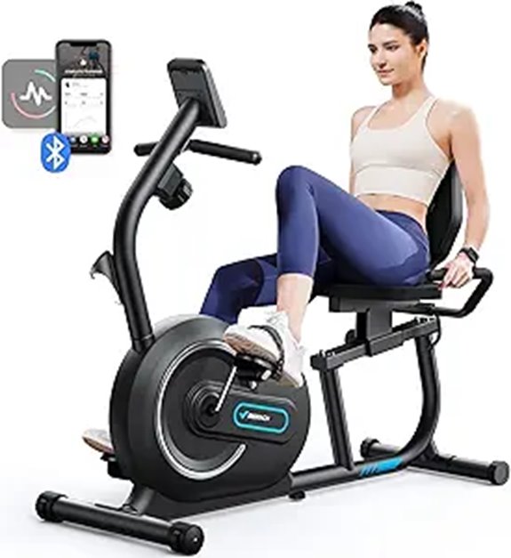 MERACH Recumbent Exercise Bike with Bluetooth & App