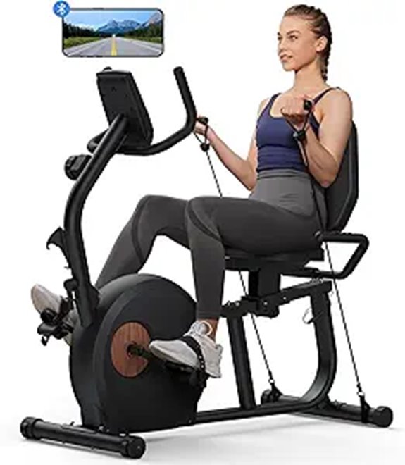 MERACH Recumbent Exercise Bike with Bluetooth & App