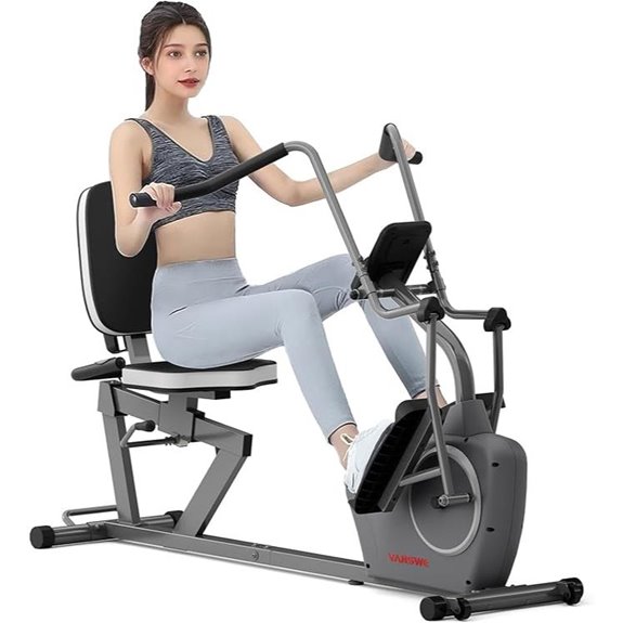 VANSWE Recumbent Elliptical Cross Trainer with Bluetooth