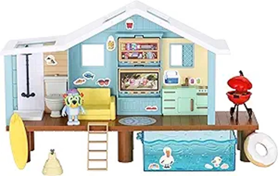 Bluey Beach Cabin Playset with Figures and Accessories