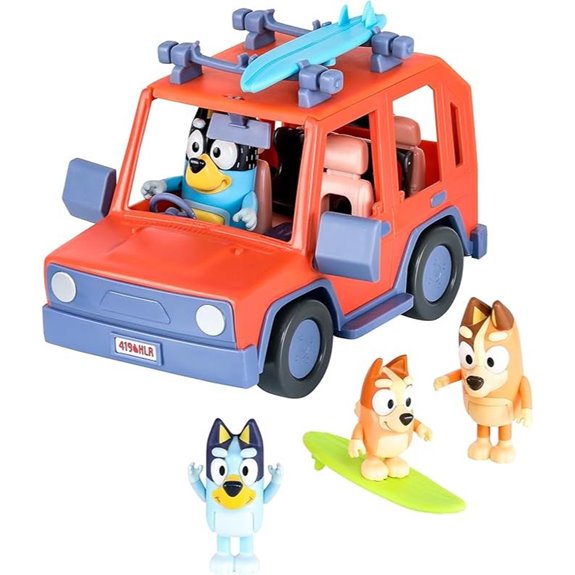 Bluey Heeler 4WD Family Toddler Toy Car Set
