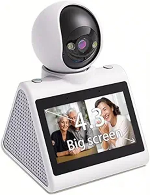 Home Security Camera with 4.3 Screen and Two-Way Video