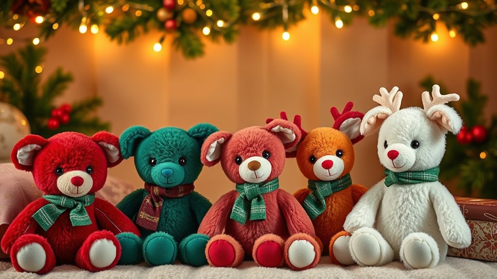 choosing festive plush toys