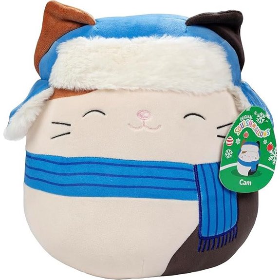 Squishmallows 10-Inch Cam the Christmas Cat Plush