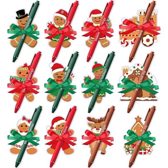 Pasimy Christmas Sticky Notes & Pen Set (24 Pack)