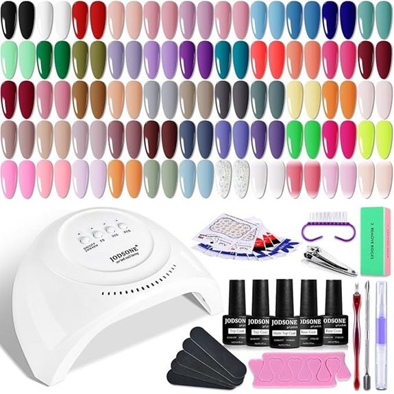 JODSONE 60-Piece Gel Nail Polish Kit with UV Light