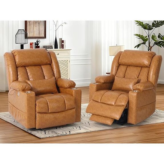 ABCASA Dual Motor Power Lift Recliners (Set of 2)