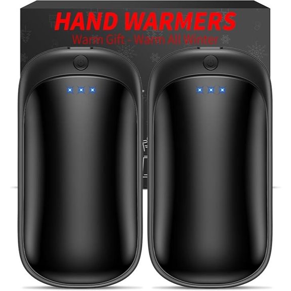 Rechargeable 2-Pack USB Hand Warmers for Outdoors