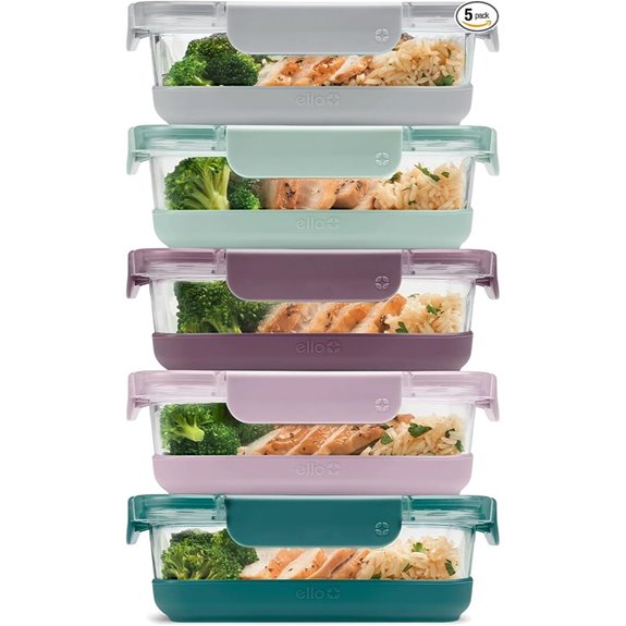 Ello Duraglass 3.4 Cup Meal Prep Sets (10 Pack)