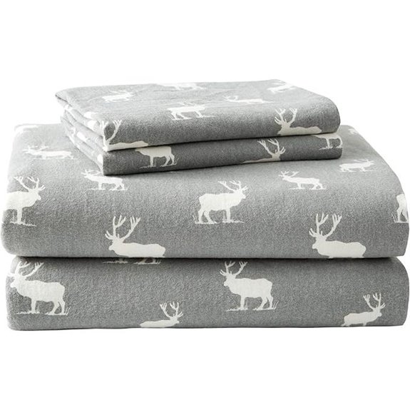 Eddie Bauer Flannel Sheets Queen Size (Elk Grove Grey)