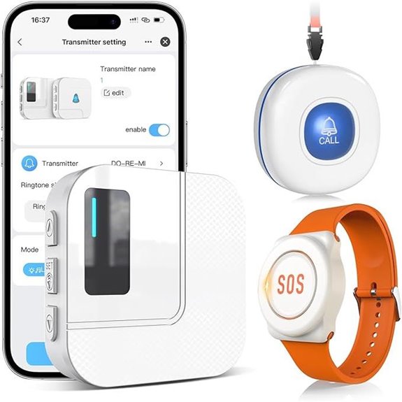 CallToU Wi-Fi Caregiver Pager Call Button for Elderly