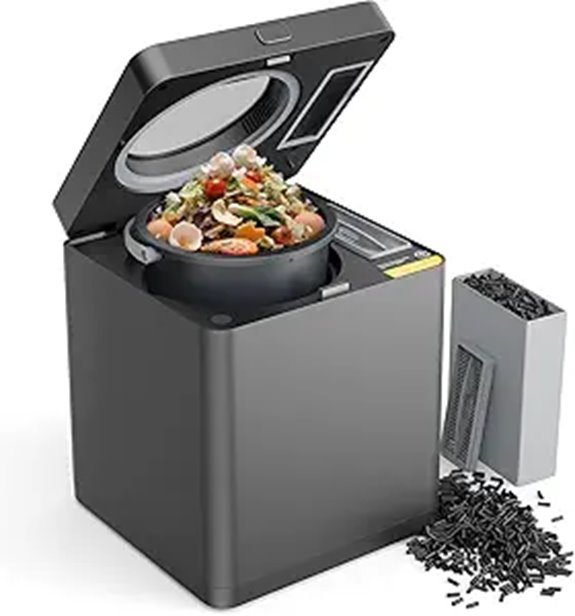 TOPZEE Electric Kitchen Compost Bin with Auto-Clean