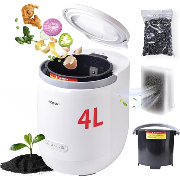 Electric Indoor Food Compost Bin with Auto-Cleaning