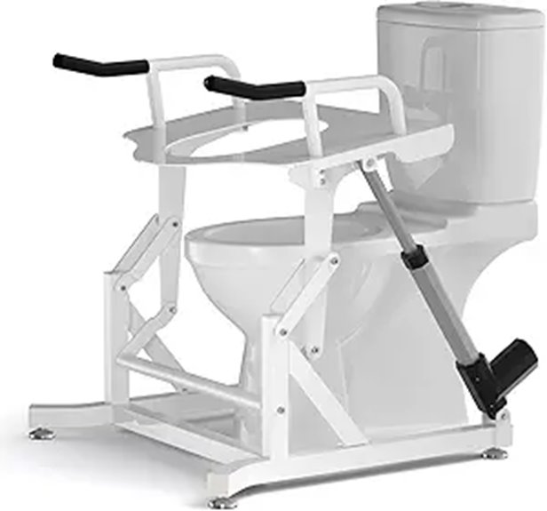 Electric Toilet Lift Seat with Handles for Seniors