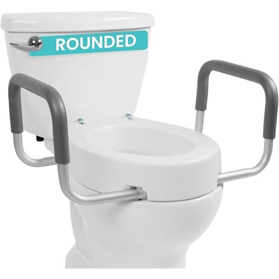 Vive Raised Toilet Seat Riser with Handles