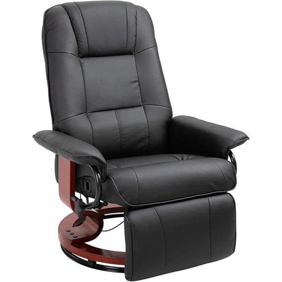 HOMCOM Faux Leather Recliner with Footrest