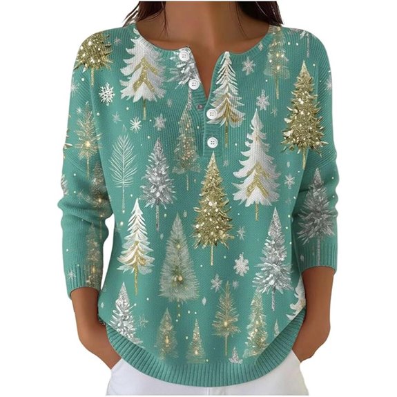 Christmas Women’s Long Sleeve Henley Shirt
